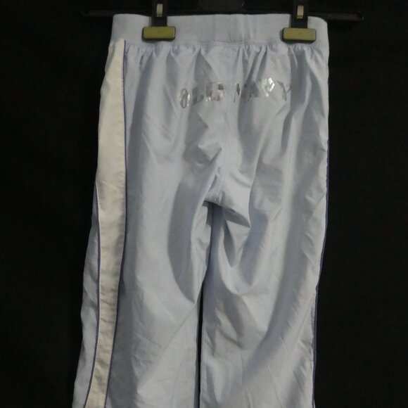 OLD NAVY | medium | Light Blue Insulated Sport Pants with Stripes & Silver Print - Picture 13 of 16